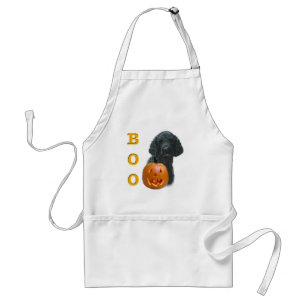 Poodle (Black Coated) Boo Adult Apron