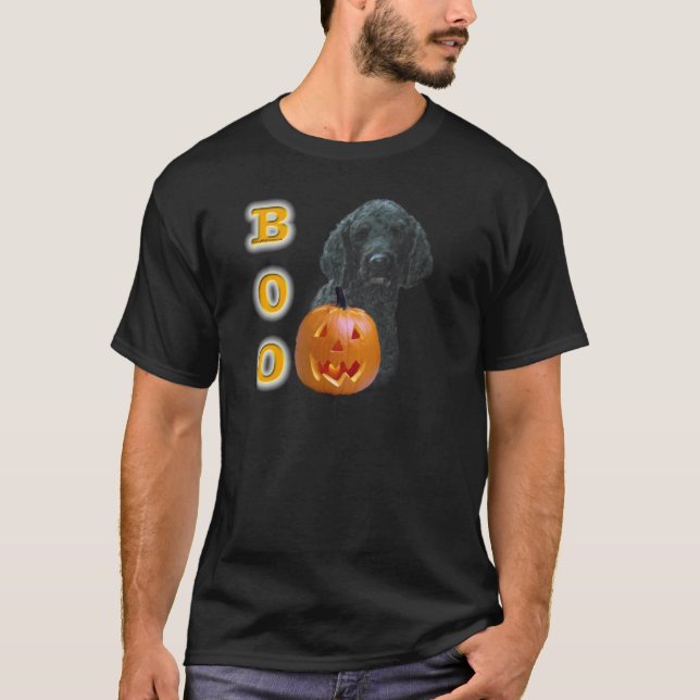 Poodle (Black Coated) Boo T-Shirt (Front)