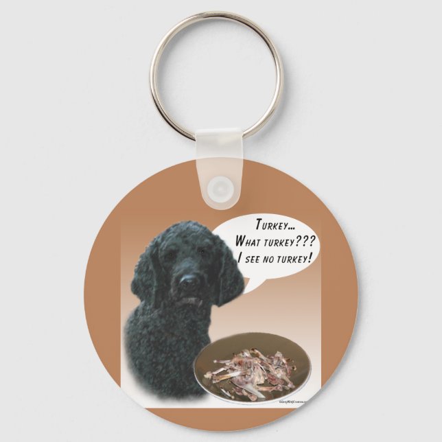 Poodle (black) Turkey Keychain (Front)