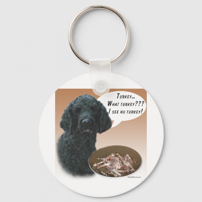 Poodle (black) Turkey Keychain (Front)