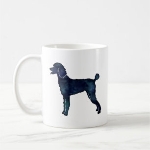 Poodle Black Watercolor Silhouette Coffee Mug