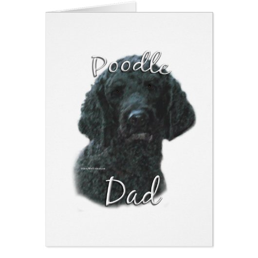 Poodle (blk) Dad 2 Cards (Front)