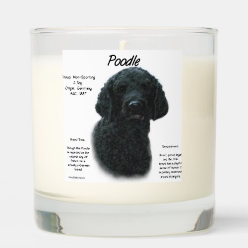Poodle blk History Design Scented Candle