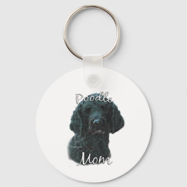 Poodle (blk) Mom 2 Keychain (Front)