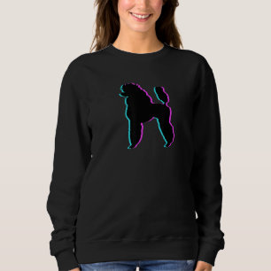 POODLE - BLUE PINK BLACK SILHOUETTE SWEATSHIRT