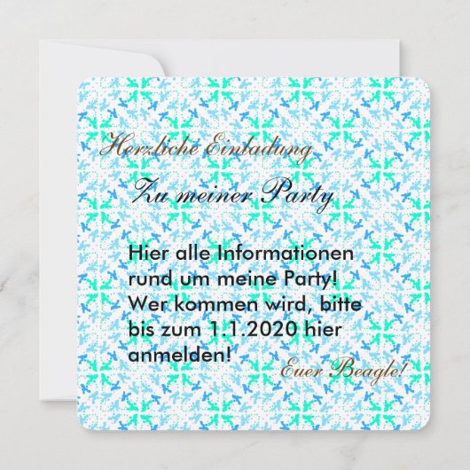 Poodle blue point pattern (Back)