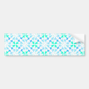 Poodle blue point pattern bumper sticker