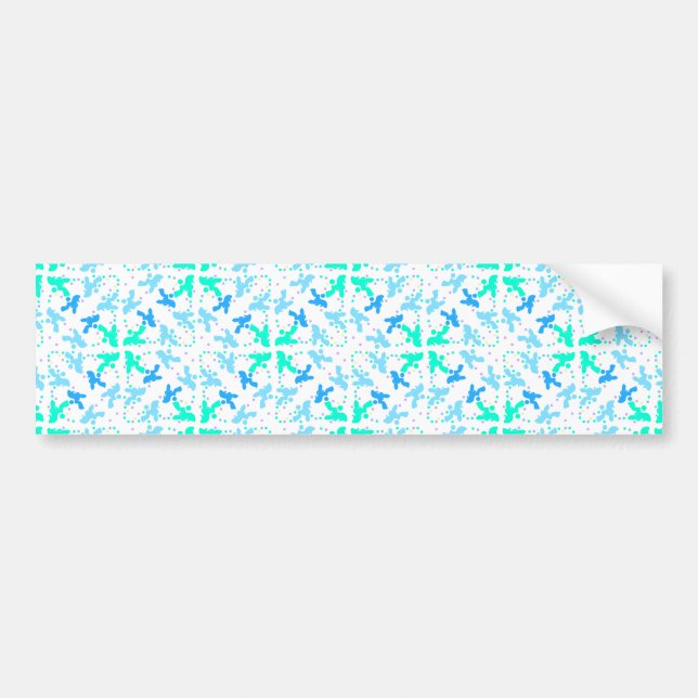 Poodle blue point pattern bumper sticker (Front)