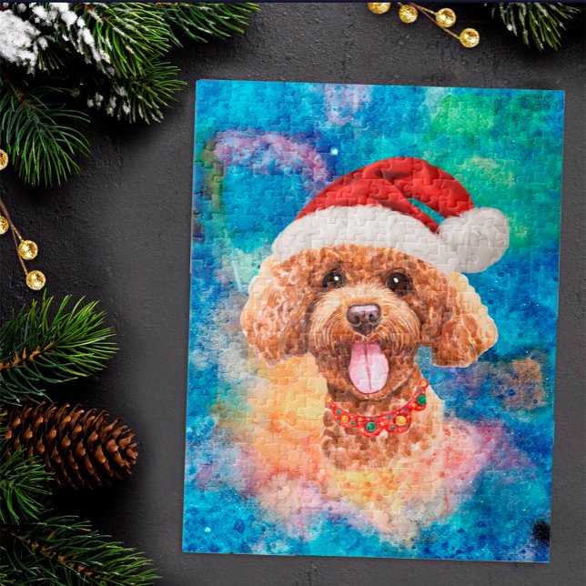 Poodle Breed Dog Christmas Jigsaw Puzzle (Creator Uploaded)