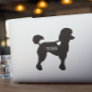 Poodle Breed  Silhouette Custom Name Sticker