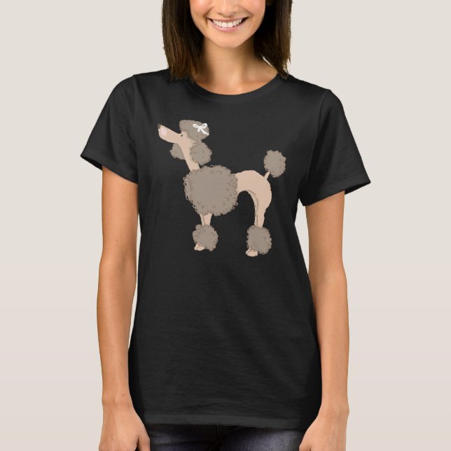 Poodle Brown T-Shirt (Front)