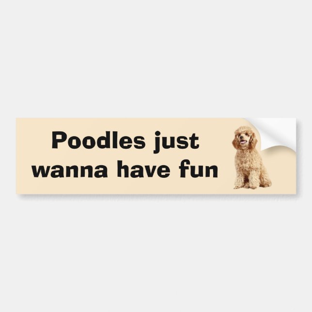 Poodle Bumper Sticker (Front)