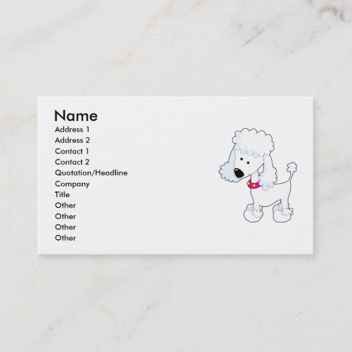 Poodle Business Card Template