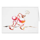 Poodle Card Fall (Front Horizontal)