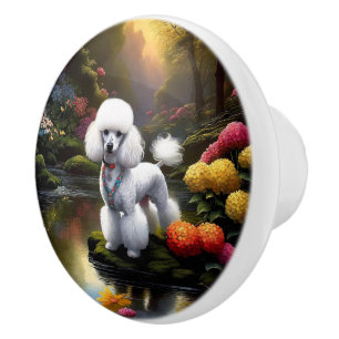 Poodle Ceramic Knob