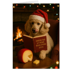 Poodle 'Cheese Tax' Christmas card
