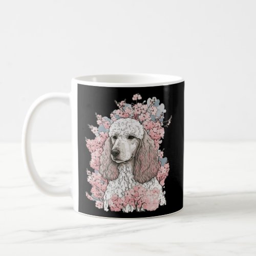 Poodle Cherry Blossom Dog Breed Japanese Sakura  Coffee Mug
