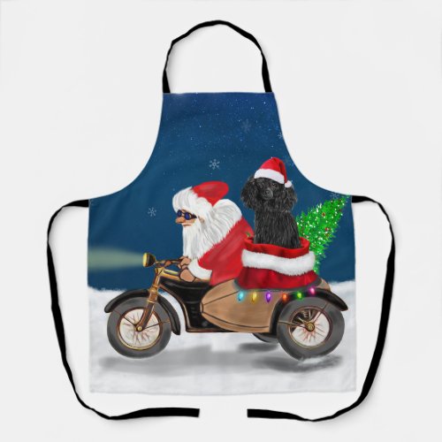 Poodle Christmas Apron