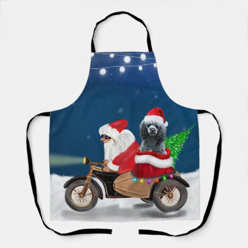 Poodle Christmas Apron