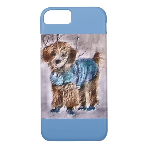 Poodle Christmas Art iPhone 87 Case