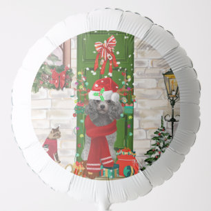 Poodle Christmas Balloon