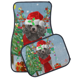 Poodle Christmas Car Floor Mat