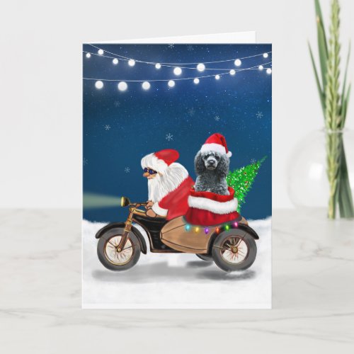 Poodle Christmas Card