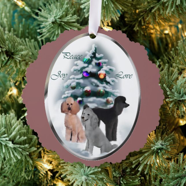 Poodle Christmas Cards Gifts (Insitu (Tree))