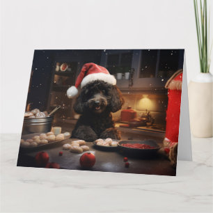 Poodle Christmas Cookies Festive Holiday Card