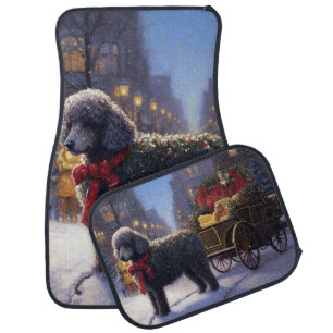 Poodle Christmas Festive Season Car Floor Mat