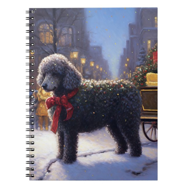 Poodle Christmas Festive Season Notebook (Front)