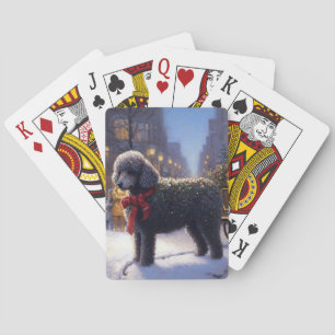 Poodle Christmas Festive Season Poker Cards