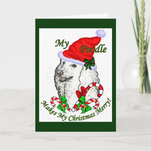 Poodle Christmas Gifts Holiday Card