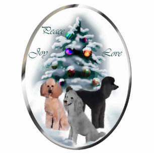 Poodle Christmas Gifts Ornament
