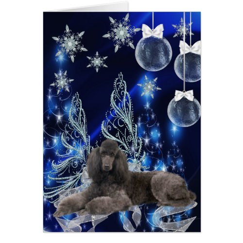 Poodle Christmas Greeting Card
