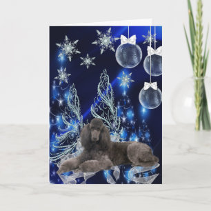 Poodle Christmas Holiday Card