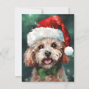 Poodle Christmas Holiday Card