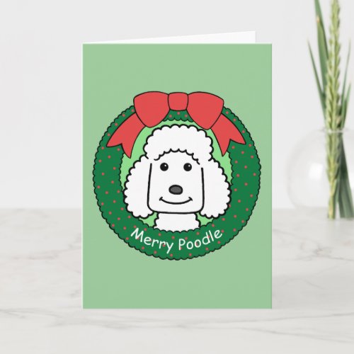 Poodle Christmas Holiday Card