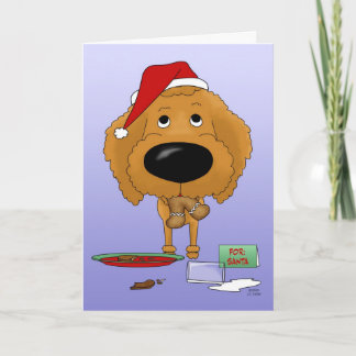 Poodle Christmas Holiday Card