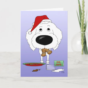 Poodle Christmas Holiday Card