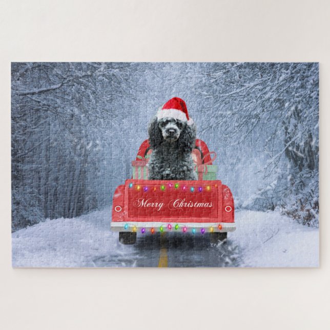Poodle Christmas Jigsaw Puzzle (Horizontal)