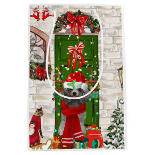 Poodle Christmas Medium Gift Bag
