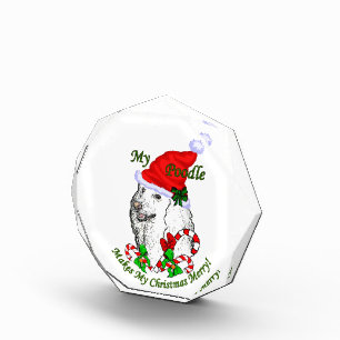 Poodle Christmas Merry Acrylic Award