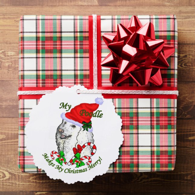 Poodle Christmas  Ornament Card (Insitu (Gift))