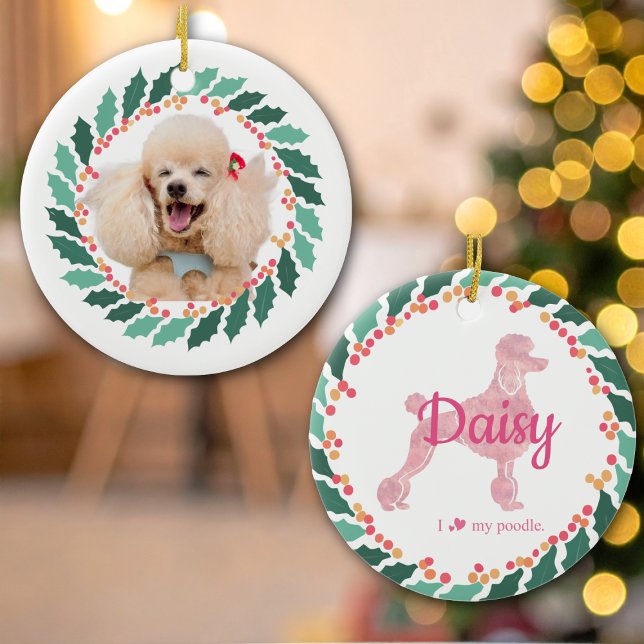 Poodle Christmas Ornament – Custom Pastel Gift (Creator Uploaded)