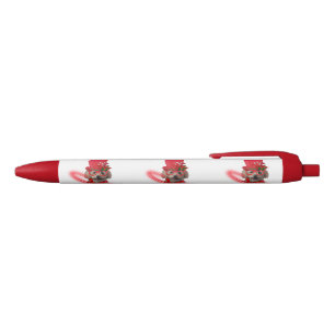 Poodle Christmas Seasons Greetings Writing Pen
