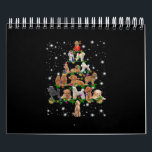 Poodle Christmas Tree Covered By Flashlight Calendar<br><div class="desc">Poodle Christmas Tree Covered By Flashlight</div>