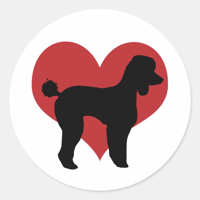 Poodle Classic Round Sticker (Front)