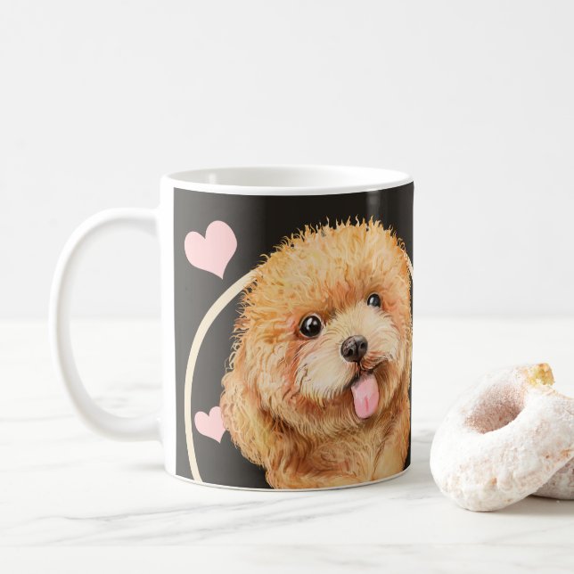 Poodle Cockerpoo Puppy Dog Every Snack You Make Coffee Mug (With Donut)