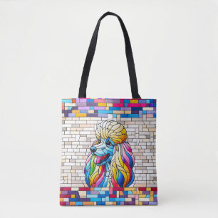 Poodle - Colorful Mosaic art Tote Bag